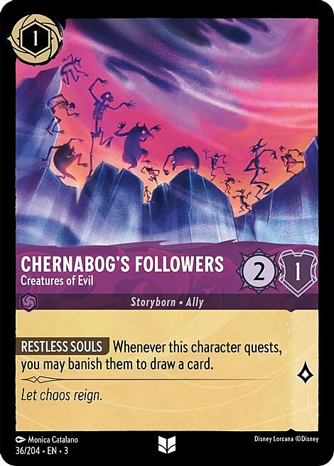 Chernabog's Followers - Creatures of Evil Card Front