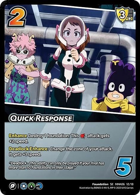 Quick Response Card Front