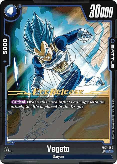 Vegeta Card Front