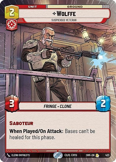 Wolffe, Suspicious Veteran Card Front