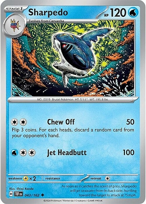 Sharpedo Card Front