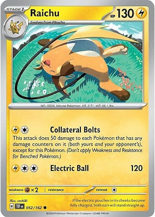 Raichu Card Front