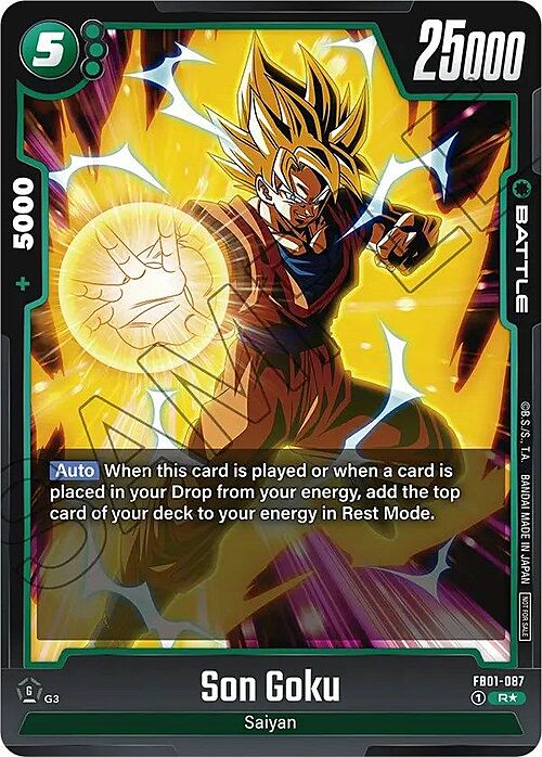 Son Goku Card Front