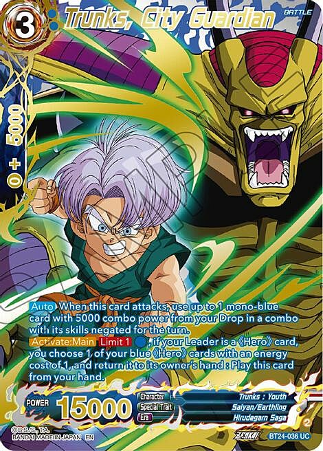 Trunks, City Guardian Card Front