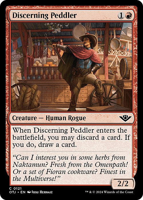 Discerning Peddler Card Front