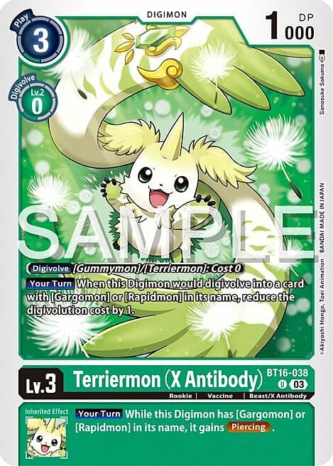 Terriermon (X Antibody) Card Front