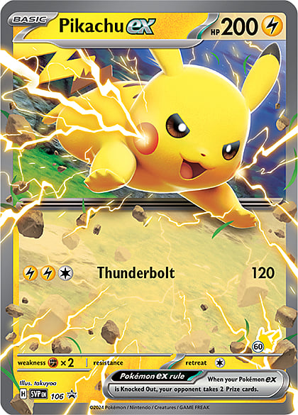 Pikachu ex Card Front