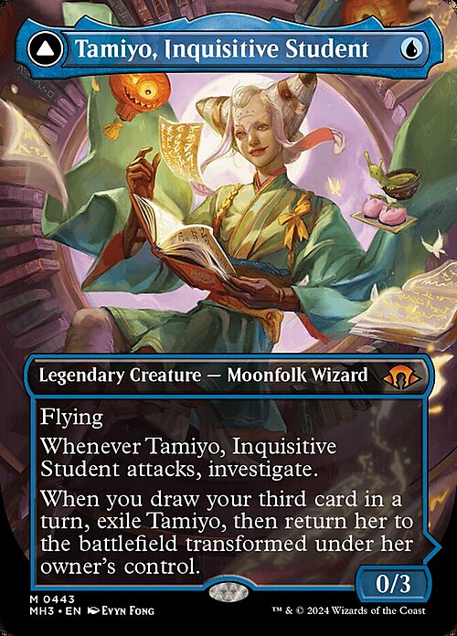 Tamiyo, Inquisitive Student // Tamiyo, Seasoned Scholar Card Front