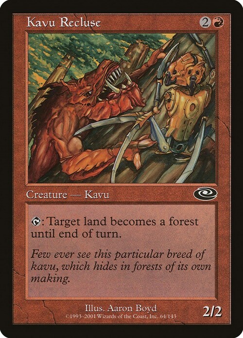 Kavu Recluse Card Front