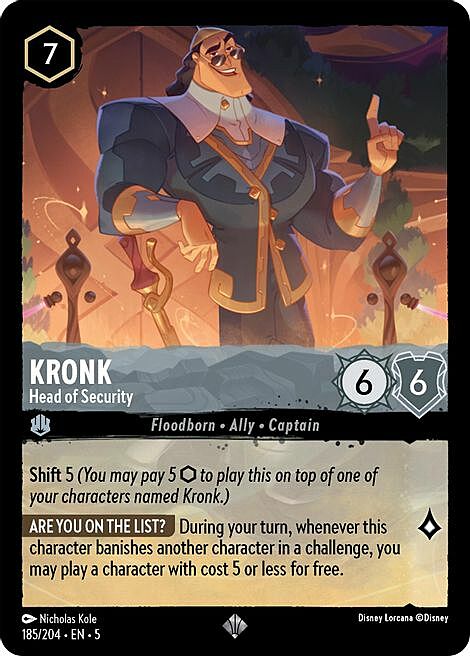 Kronk - Head of Security Card Front