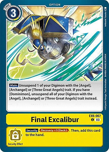 Final Excalibur Card Front