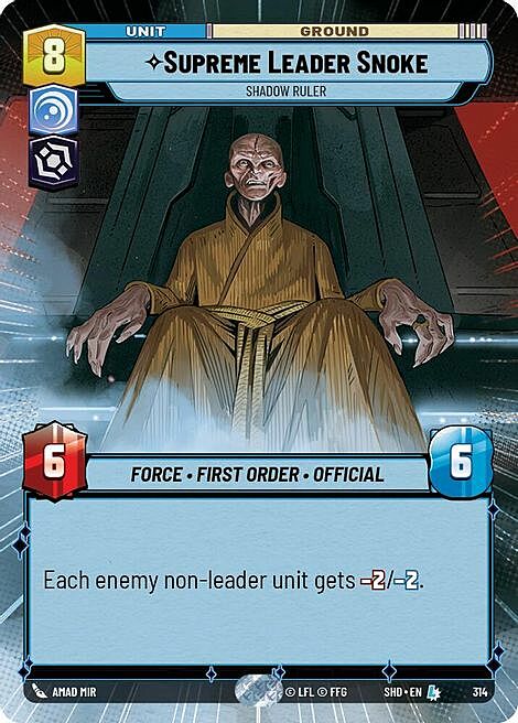 Supreme Leader Snoke - Shadow Ruler Card Front