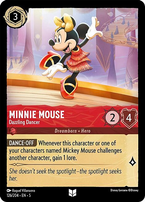 Minnie Mouse - Dazzling Dancer Card Front