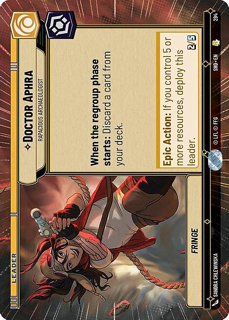 Doctor Aphra - Rapacious Archaeologist Card Front