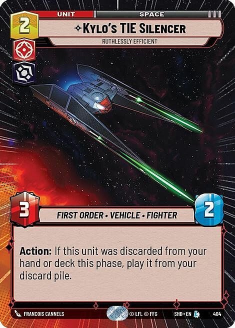 Kylo's TIE Silencer - Ruthlessly Efficient Card Front