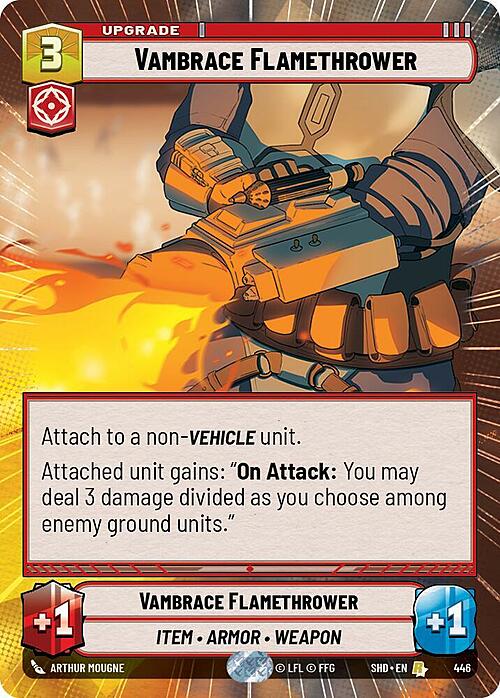 Vambrace Flamethrower Card Front