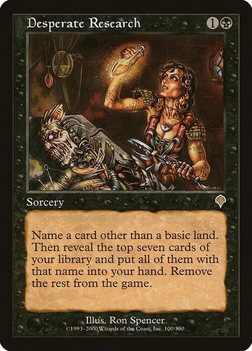 Desperate Research Card Front