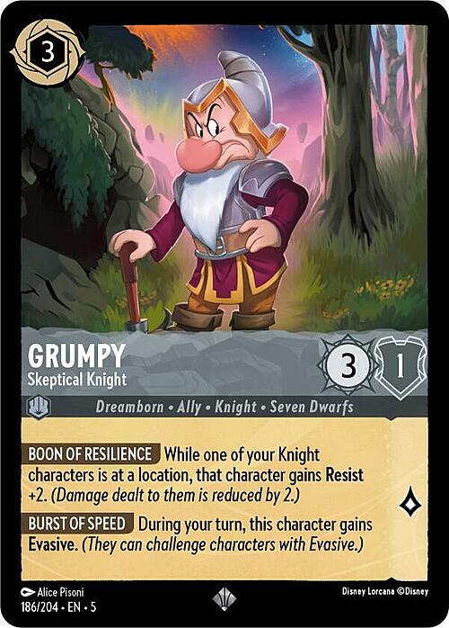 Grumpy - Skeptical Knight Card Front