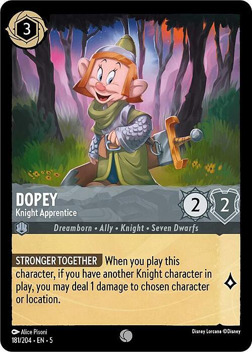 Dopey - Knight Apprentice Card Front