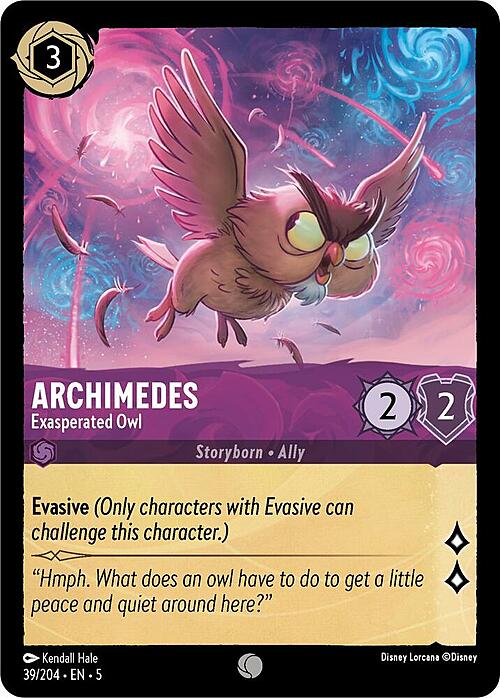 Archimedes - Exasperated Owl Card Front