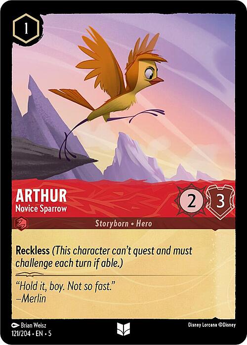 Arthur - Novice Sparrow Card Front