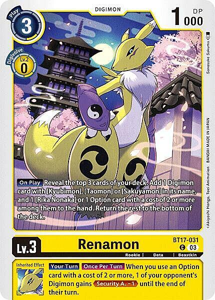 Renamon Card Front