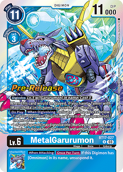 MetalGarurumon Card Front