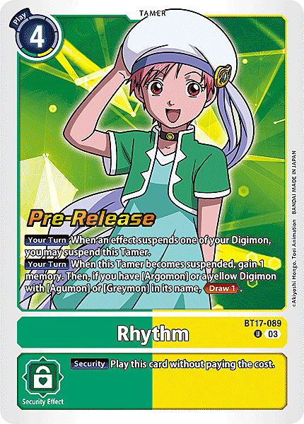 Rhythm Card Front