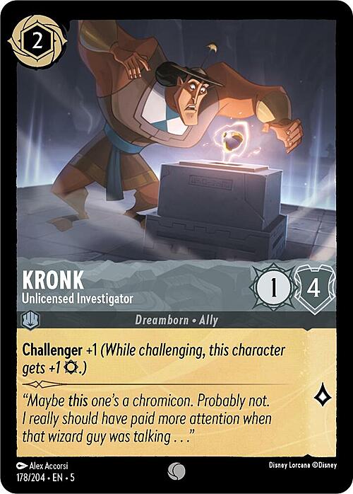 Kronk - Unlicensed Investigator Card Front