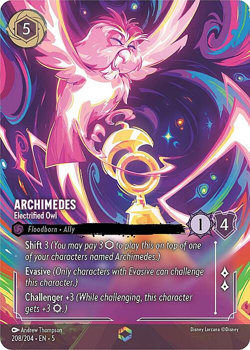 Archimedes - Electrified Owl Card Front