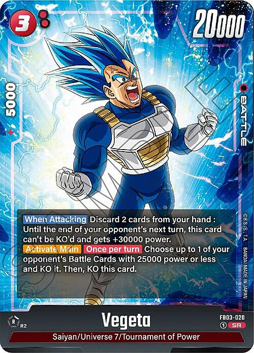 Vegeta Card Front