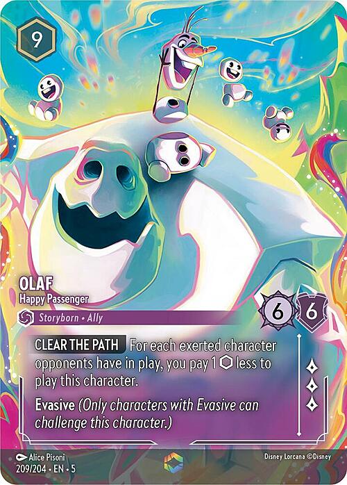 Olaf - Happy Passenger Card Front