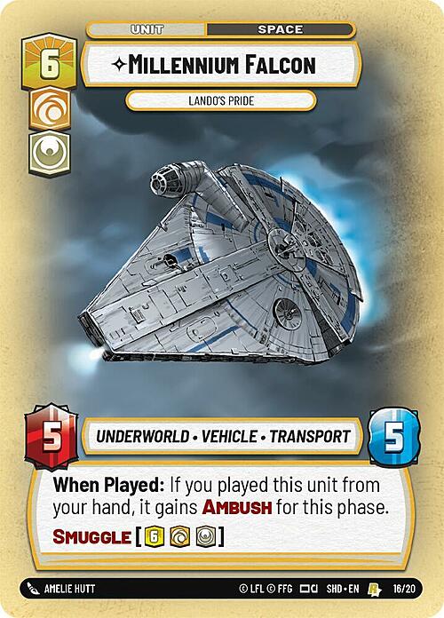 Millennium Falcon - Lando's Pride Card Front