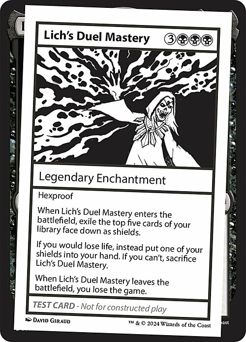 Lich's Duel Mastery Card Front