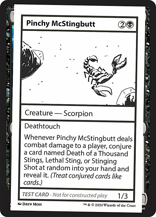 Pinchy McStingbutt Card Front