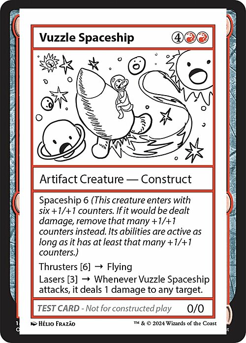 Vuzzle Spaceship Card Front