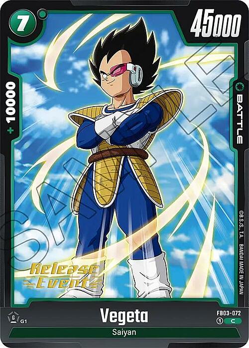 Vegeta Card Front