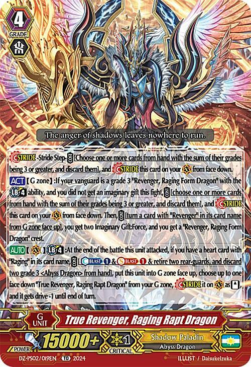 True Revenger, Raging Rapt Dragon Card Front