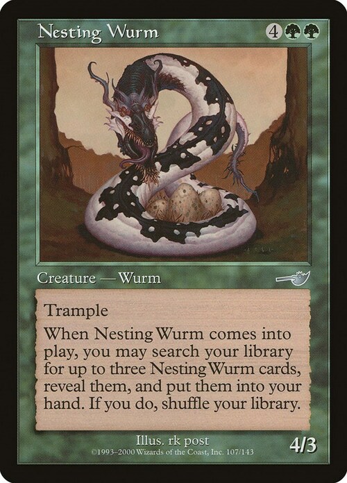 Nesting Wurm Card Front