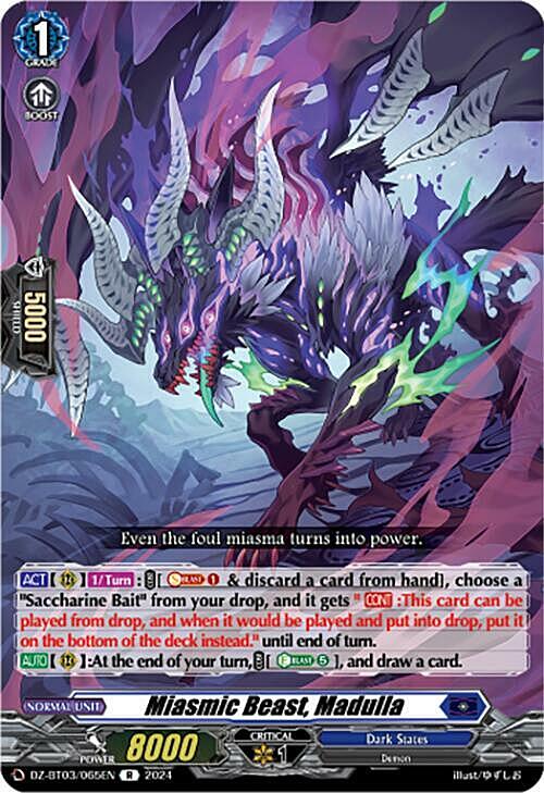 Miasmic Beast, Madulla Card Front