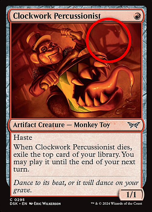 Clockwork Percussionist Card Front