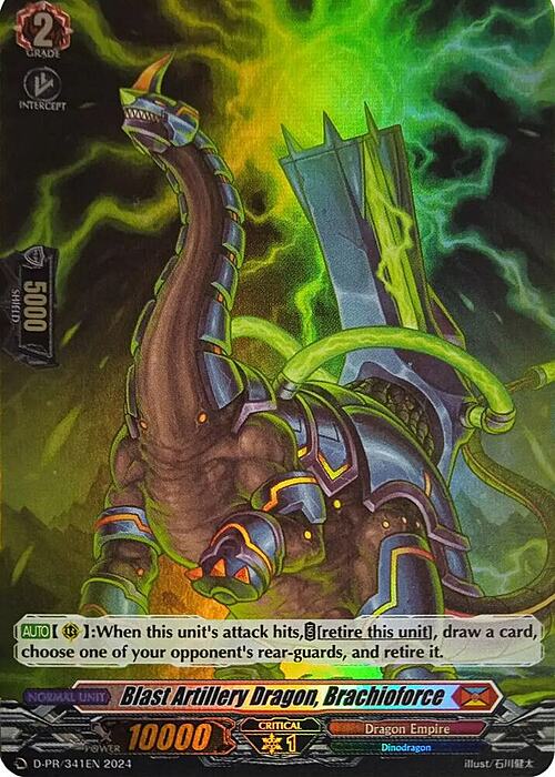 Blast Artillery Dragon, Brachioforce Card Front