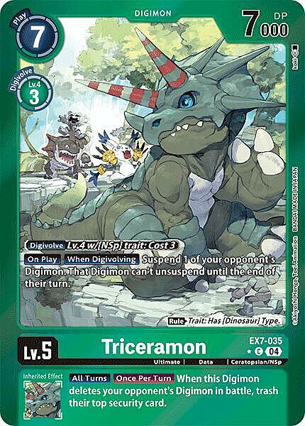 Triceramon Card Front