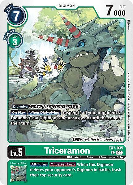 Triceramon Card Front