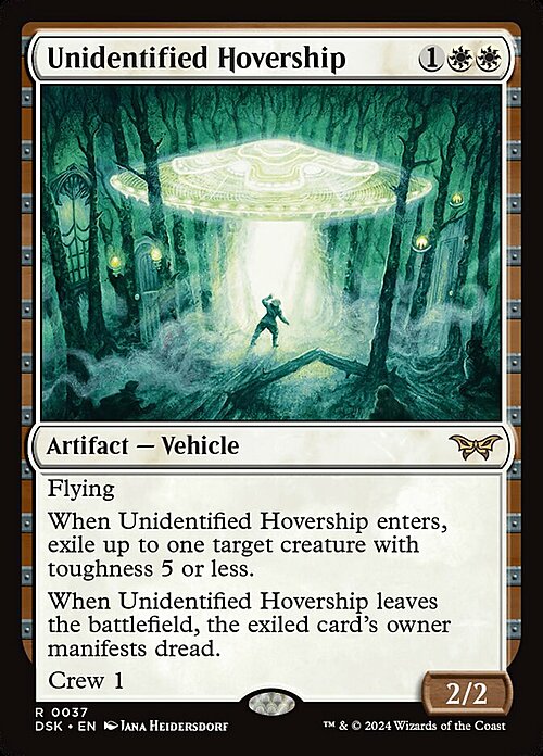 Unidentified Hovership Card Front