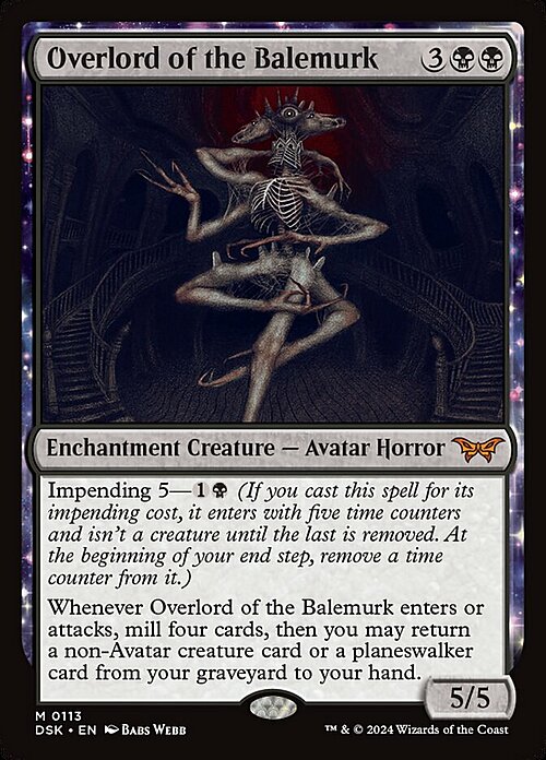 Overlord of the Balemurk Card Front