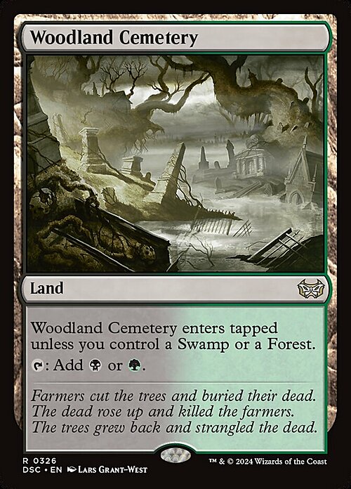 Woodland Cemetery Card Front