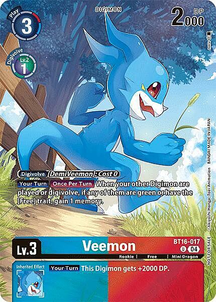 Veemon Card Front