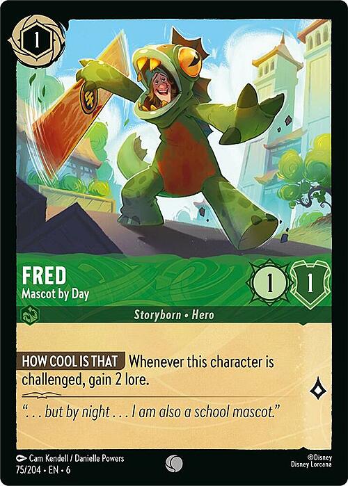 Fred - Mascot by Day Card Front