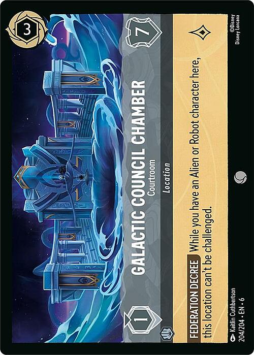 Galactic Council Chamber - Courtroom Card Front